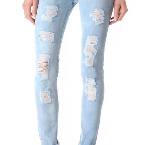 DL1961 AMANDA Distressed Jeans 28 Frenzy Destroyed - Picture 5 of 6